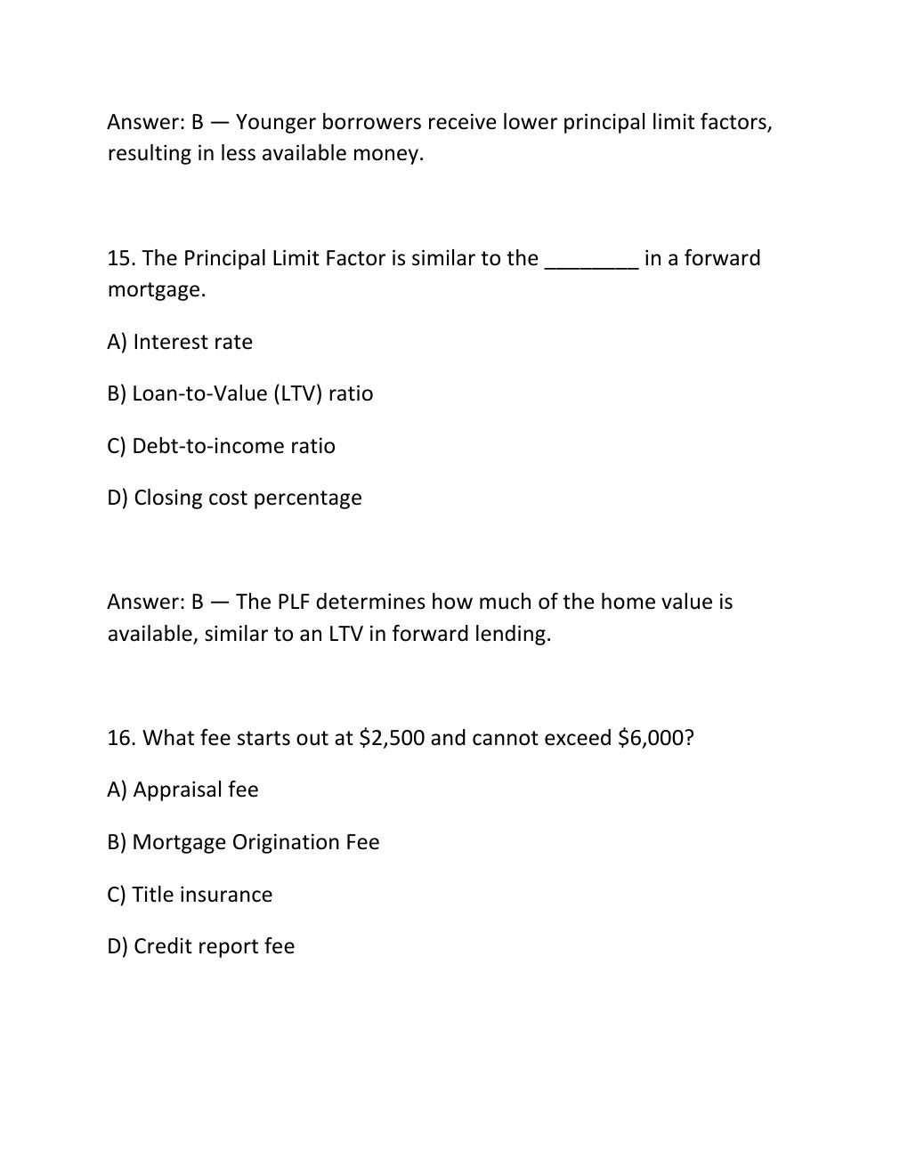 Preview page 8 of REVERSE MORTGAGE ORIGINATION CERTIFICATION EXAM PRACTICE QUESTIONS AND CORRECT ANSWERS