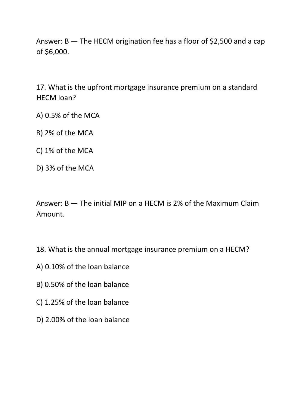 Preview page 9 of REVERSE MORTGAGE ORIGINATION CERTIFICATION EXAM PRACTICE QUESTIONS AND CORRECT ANSWERS