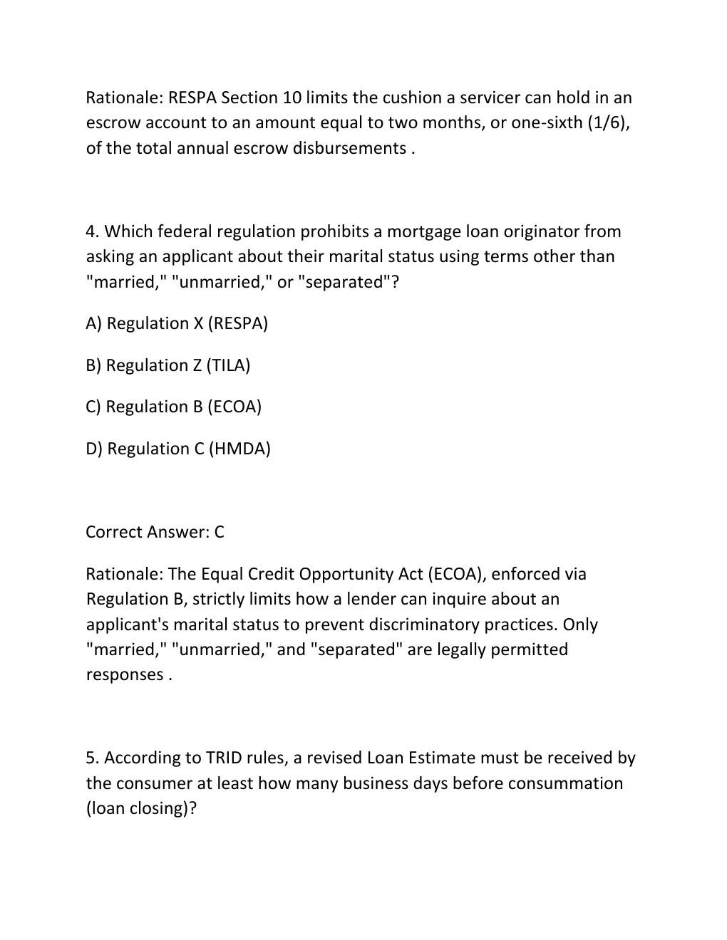 Preview page 3 of SAFE MLO RETEST EXAM PRACTICE QUESTIONS AND CORRECT ANSWERS