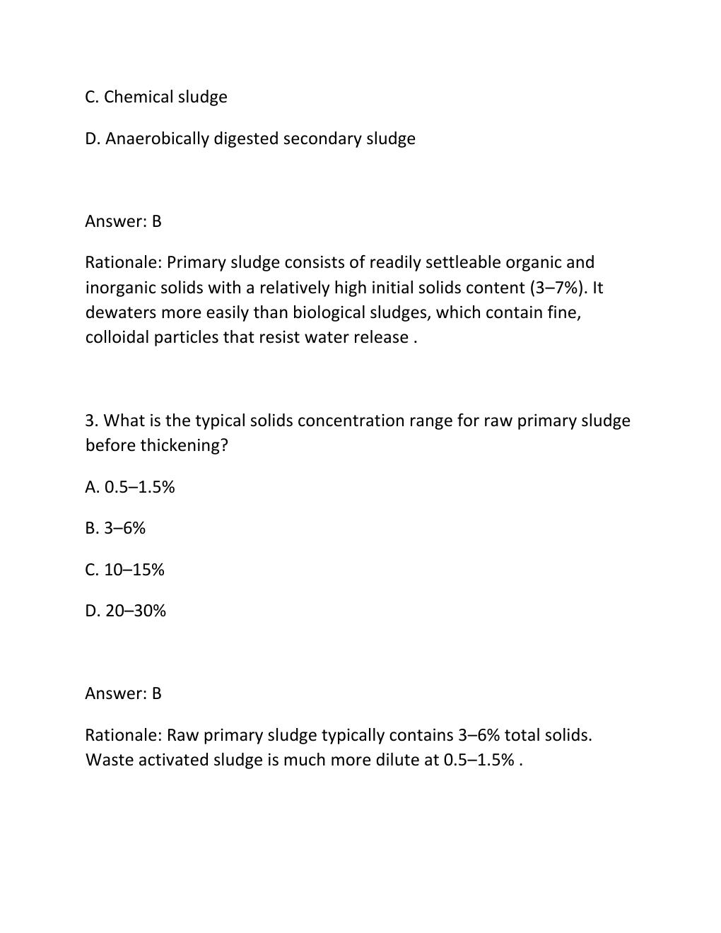 Preview page 2 of SLUDGE DEWATERING CERTIFICATION EXAM PRACTICE QUESTIONS AND CORRECT ANSWERS