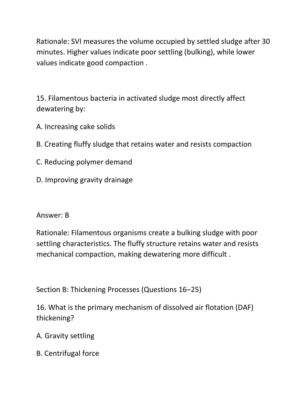 Preview page 9 of SLUDGE DEWATERING CERTIFICATION EXAM PRACTICE QUESTIONS AND CORRECT ANSWERS