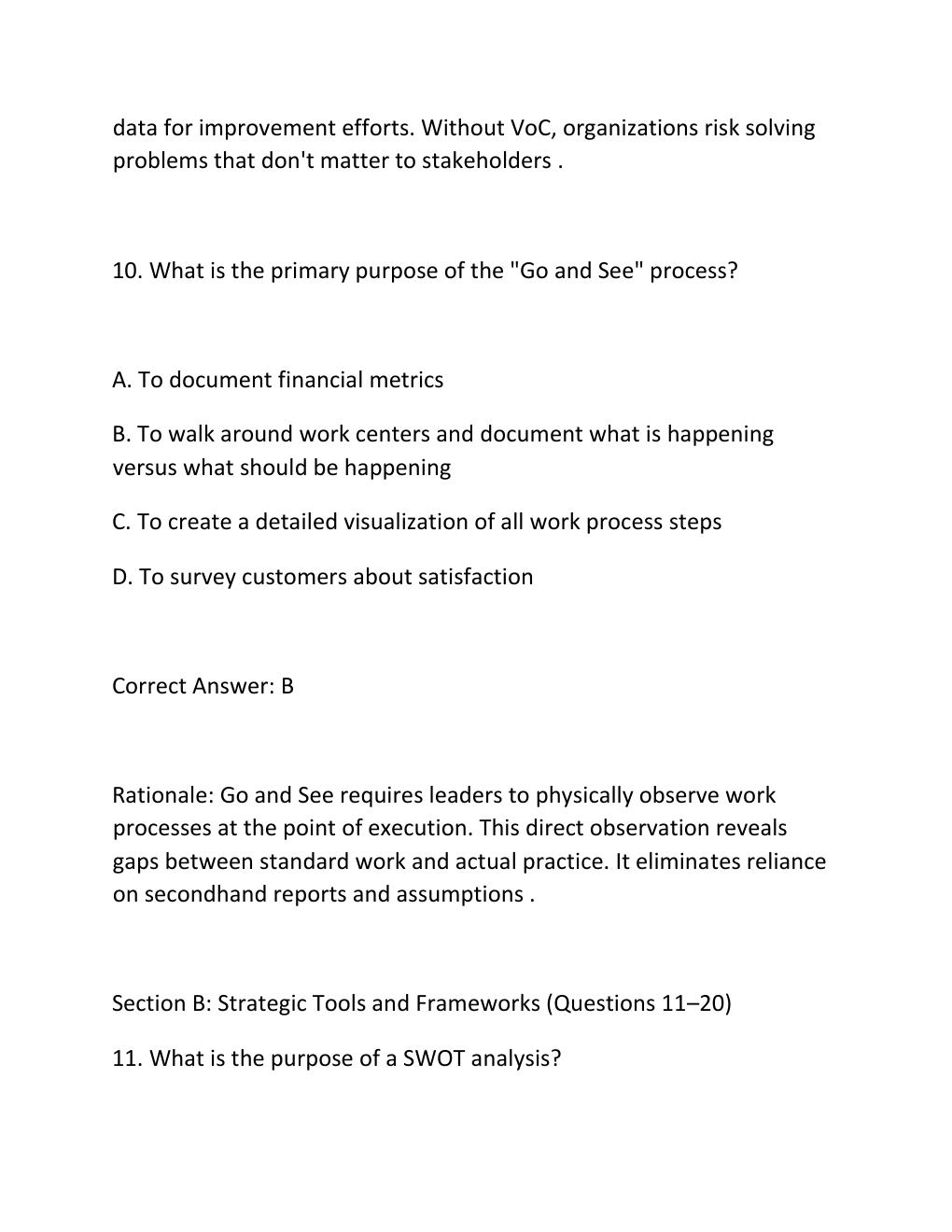 Preview page 8 of SNCOA LDR 303S IMPROVING ORGANIZATIONS PROBLEM SOLVING EXERCISE EXAM PRACTICE QUESTIONS AND CORRECT ANSWERS