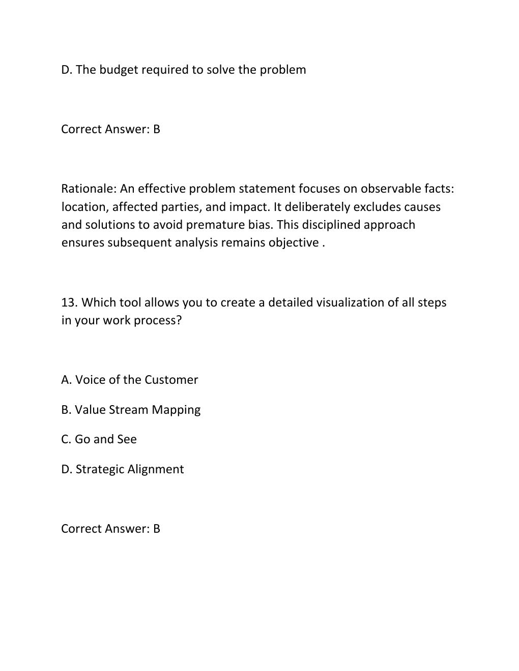 Preview page 10 of SNCOA LDR 303S IMPROVING ORGANIZATIONS PROBLEM SOLVING EXERCISE EXAM PRACTICE QUESTIONS AND CORRECT ANSWERS