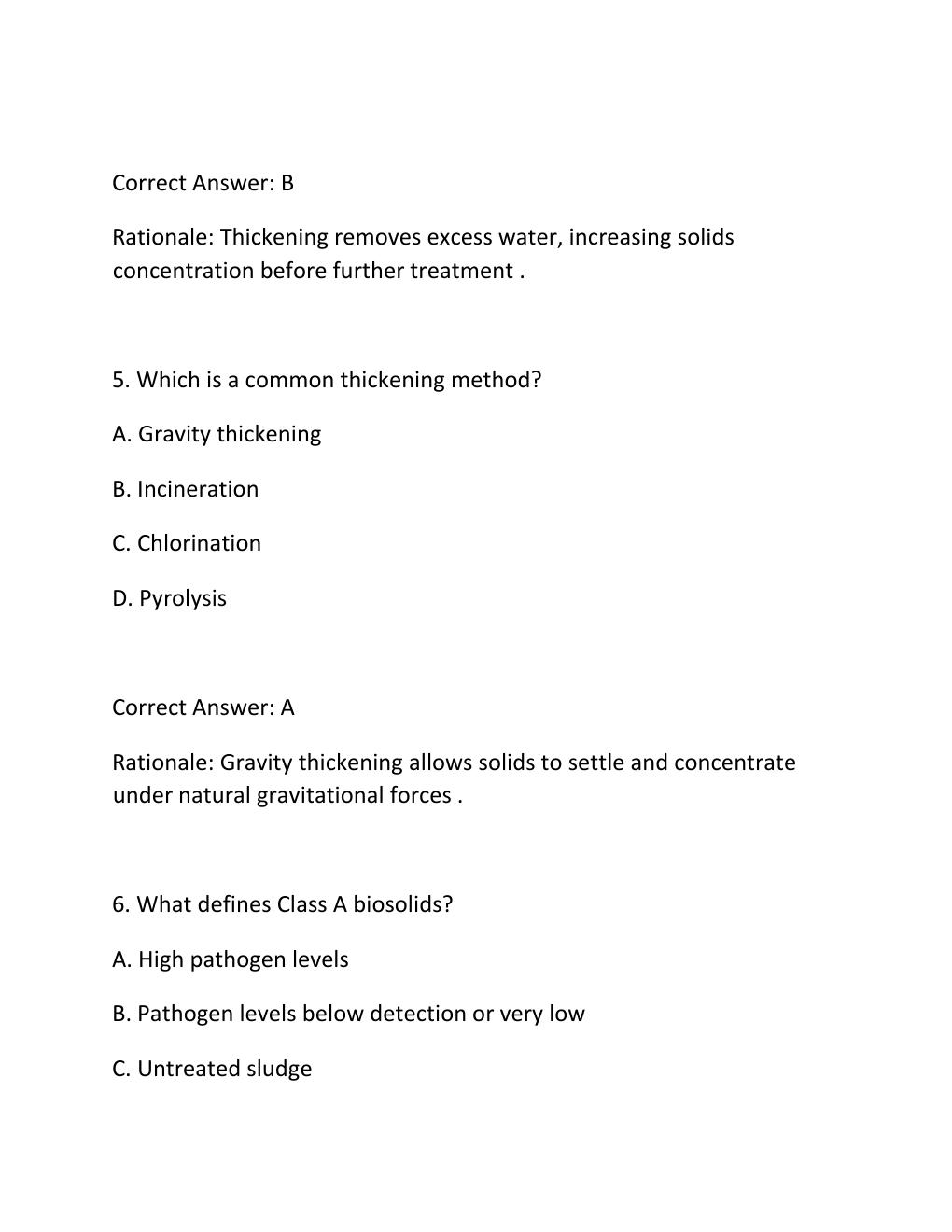 Preview page 3 of SOLIDS HANDLING AND BIOSOLIDS MANAGEMENT CERTIFICATION EXAM PRACTICE QUESTIONS AND CORRECT ANSWERS