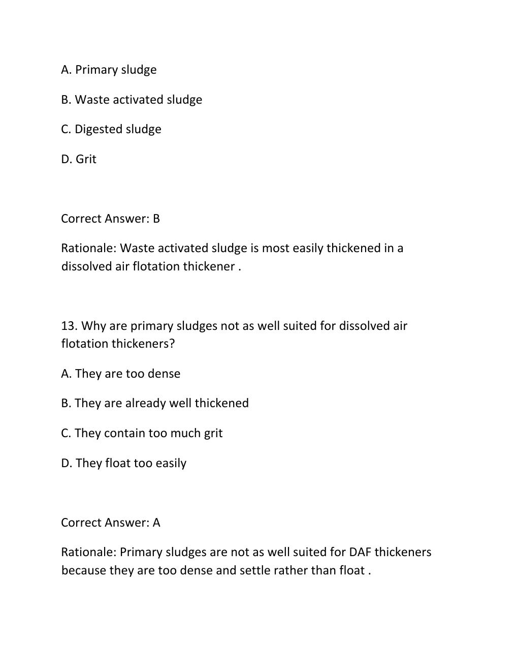 Preview page 7 of SOLIDS HANDLING AND BIOSOLIDS MANAGEMENT CERTIFICATION EXAM PRACTICE QUESTIONS AND CORRECT ANSWERS