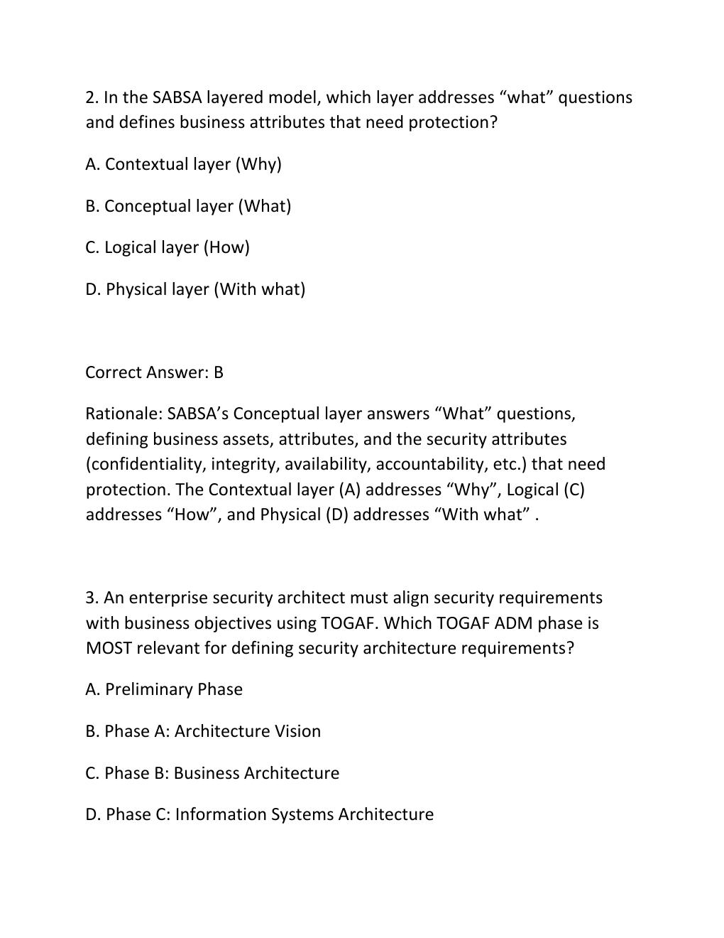 Preview page 2 of WGU D488 CYBERSECURITY ARCHITECTURE AND ENGINEERING WESTERN GOVERNORS UNIVERSITY FINAL COMPREHENSIVE EXAM QUESTIONS AND