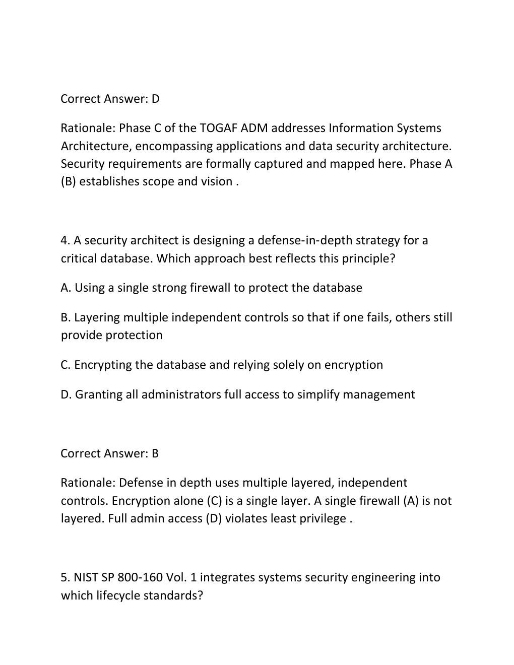 Preview page 3 of WGU D488 CYBERSECURITY ARCHITECTURE AND ENGINEERING WESTERN GOVERNORS UNIVERSITY FINAL COMPREHENSIVE EXAM QUESTIONS AND