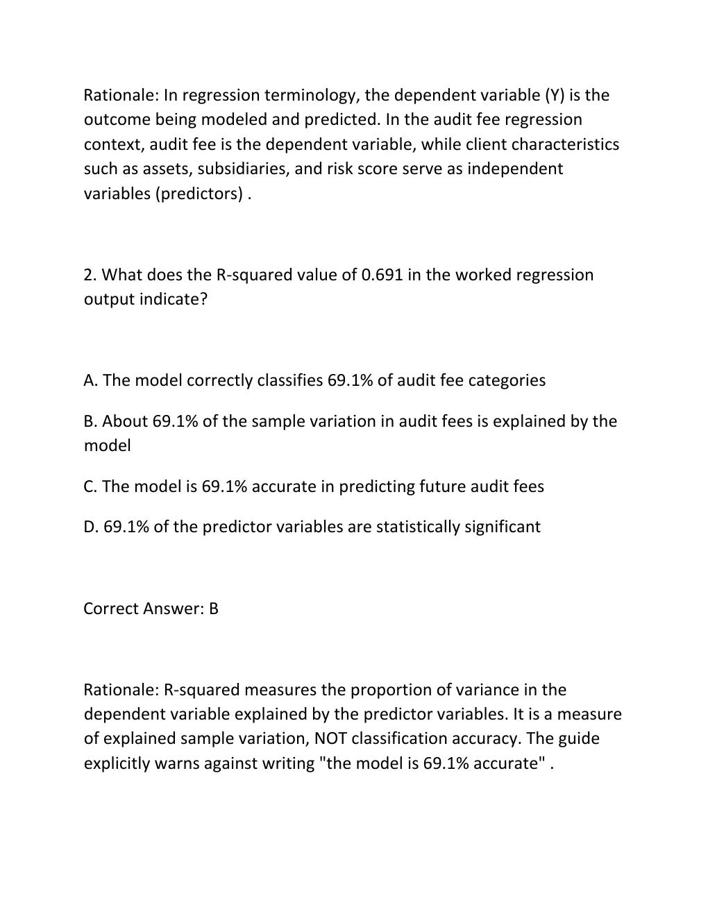 Preview page 2 of WGU D553 DATA ANALYTICS FOR ACCOUNTANTS II TASK 1 PERFORMANCE ASSESSMENT GUIDE AUDIT FEE REGRESSION EXCEL ANALYSIS AND P