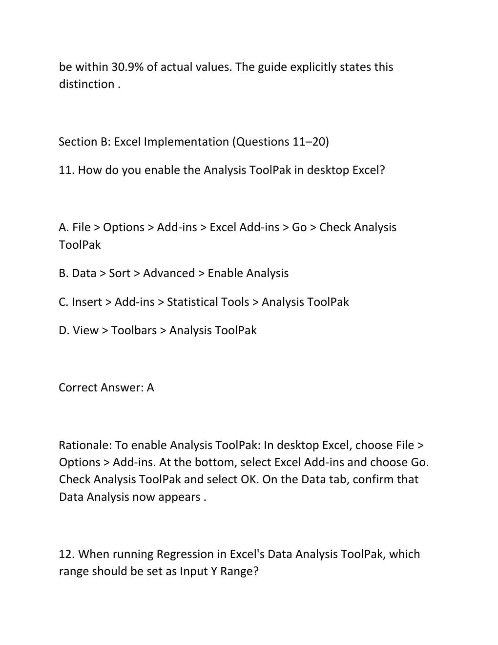 Preview page 9 of WGU D553 DATA ANALYTICS FOR ACCOUNTANTS II TASK 1 PERFORMANCE ASSESSMENT GUIDE AUDIT FEE REGRESSION EXCEL ANALYSIS AND P