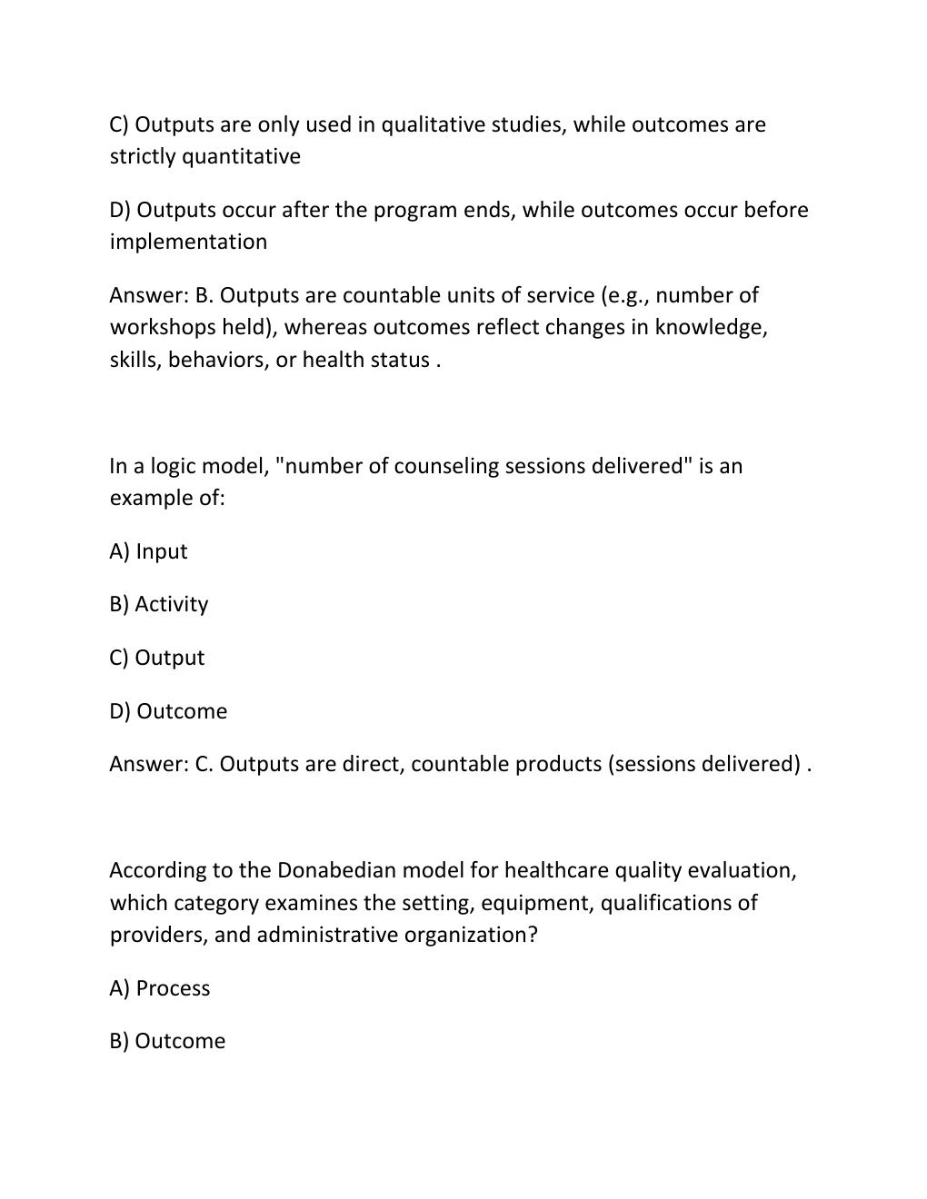 Preview page 9 of WGU D585 PROGRAM EVALUATION PERFORMANCE ASSESSMENT COMPLETE RUBRIC ALIGNED EXEMPLAR HLTH 2620 PRACTICE EXAM QUESTIONS AN