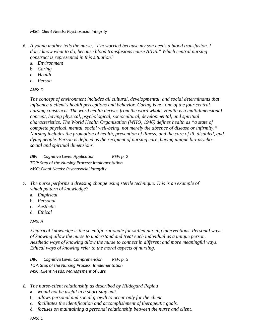 Preview page 8 of Test Bank Interpersonal Relationships 9th Edition