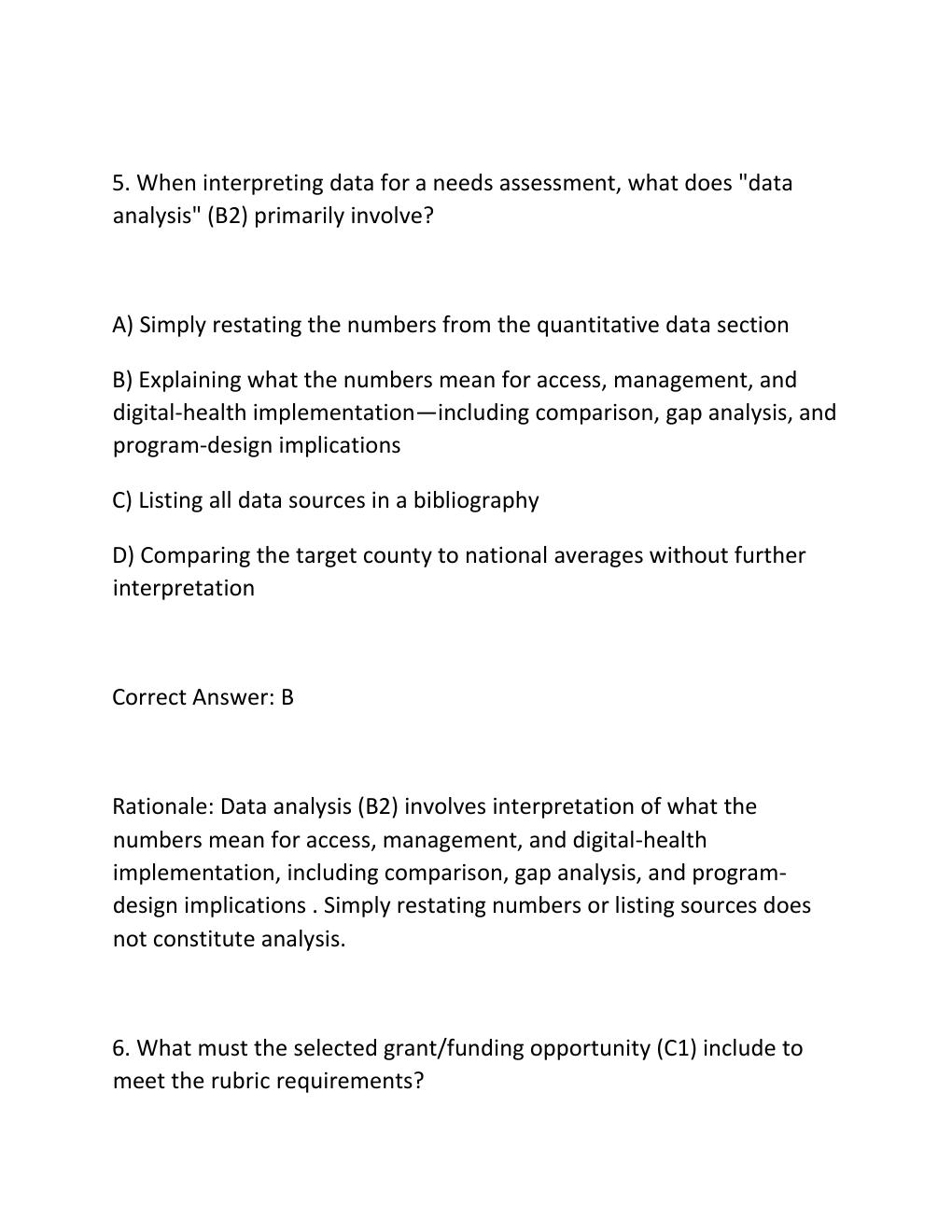 Preview page 5 of WGU D591 GRANT WRITING TASK 1 PERFORMANCE ASSESSMENT TYPE 2 DIABETES NEEDS ASSESSMENT