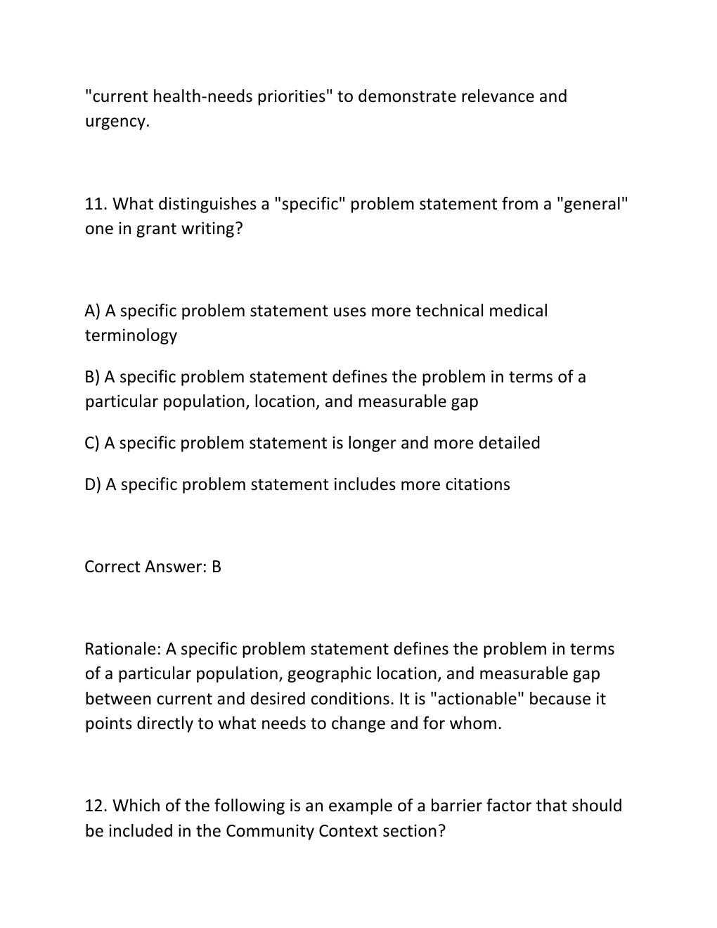 Preview page 10 of WGU D591 GRANT WRITING TASK 1 PERFORMANCE ASSESSMENT TYPE 2 DIABETES NEEDS ASSESSMENT