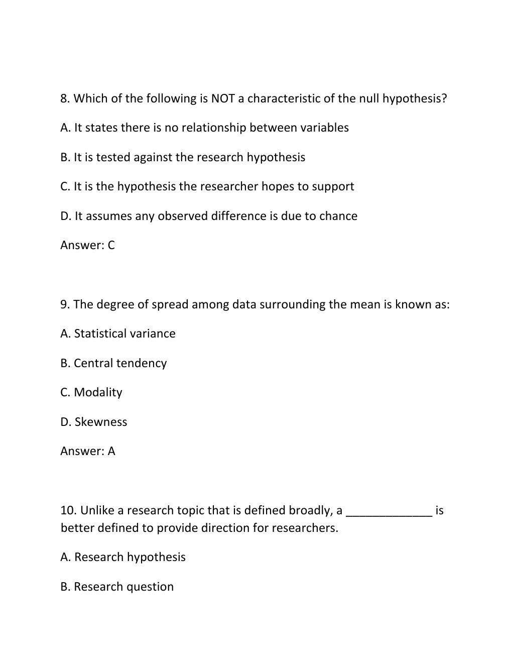 Preview page 4 of PSYC 255 EXPERIMENTAL RESEARCH METHODS, HYPOTHESIS TESTING, DEFINITIONS & MEASUREMENT QUIZ QUESTIONS AND ANSWERS 2026 UP