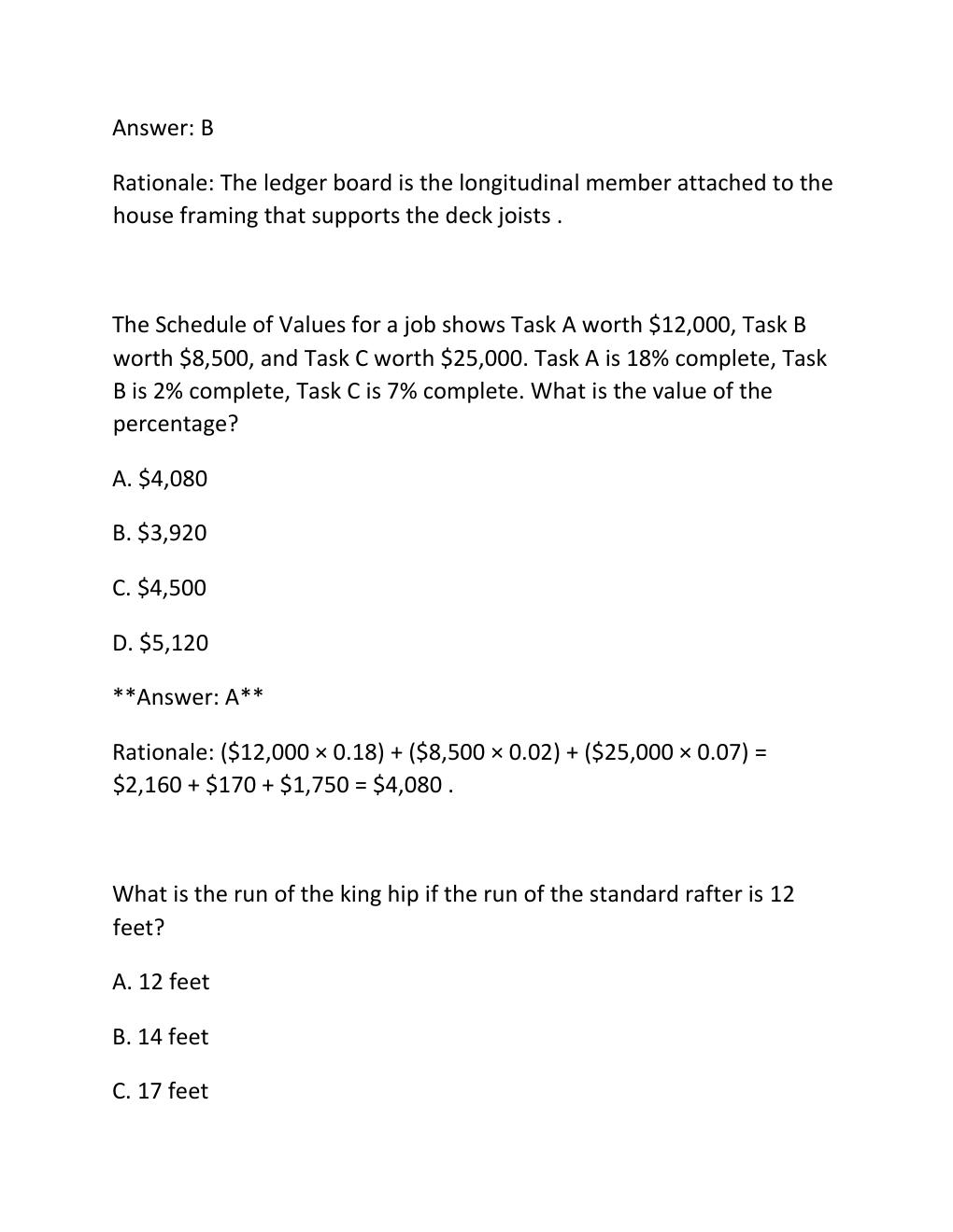 Preview page 9 of SPRINGFIELD BUILDING CONTRACTOR EXAM PRACTICE QUESTIONS AND CORRECT ANSWERS