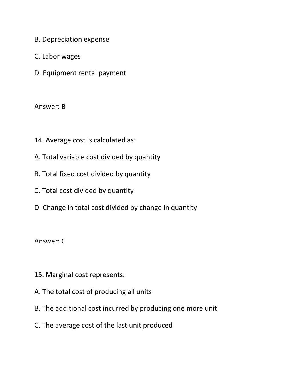 Preview page 7 of ENGV 380 Quiz 2 Costs and Engineering Estimates Complete Questions