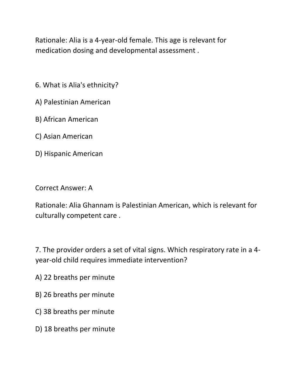 Preview page 4 of SENTINEL U ADVANCED PRACTICE SERIES PEDIATRIC WELLNESS ALIA GHANNAM COMPLETE SIMULATION ACTIVITY REPORT EHR ASSESSMENT D