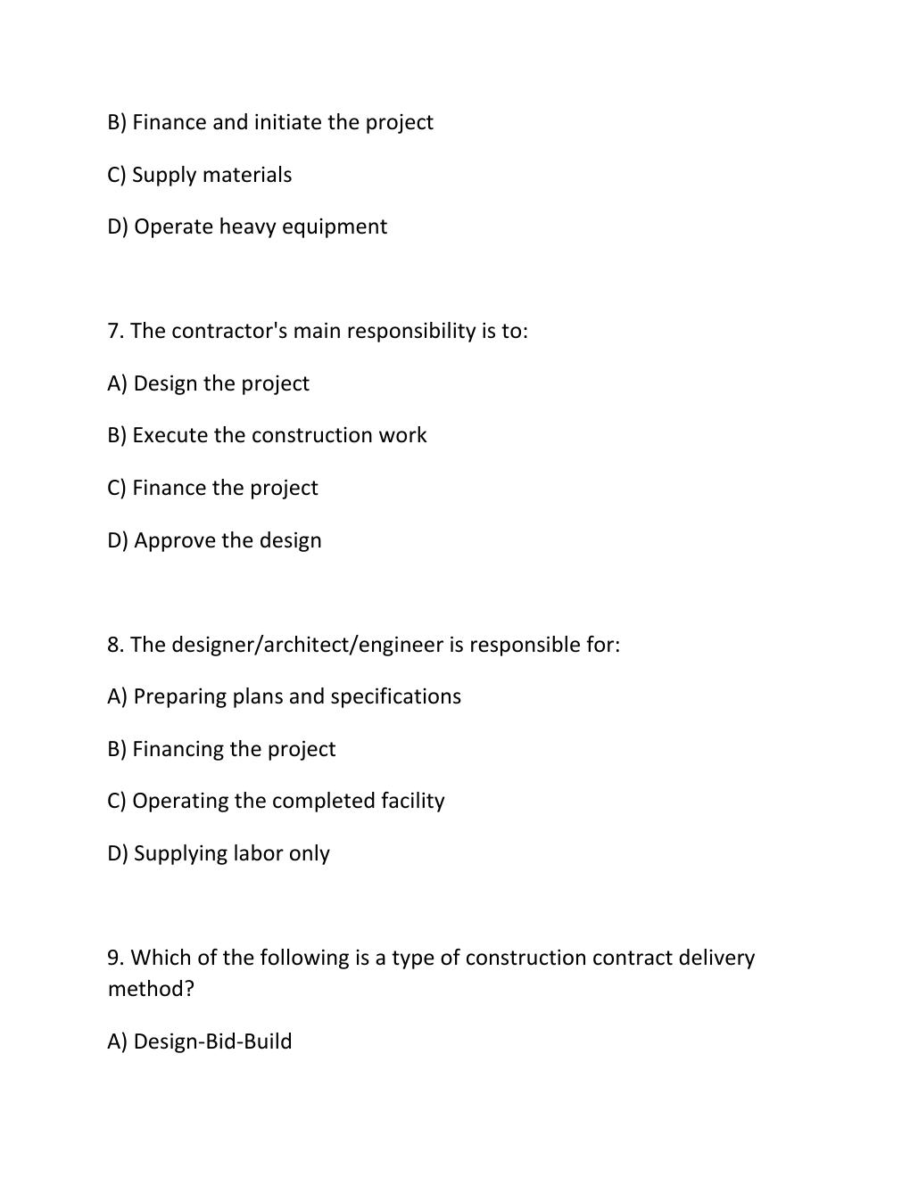 Preview page 3 of ENGV 380 Quiz 3 Construction Industry, Management Functions & Estimates Questions..