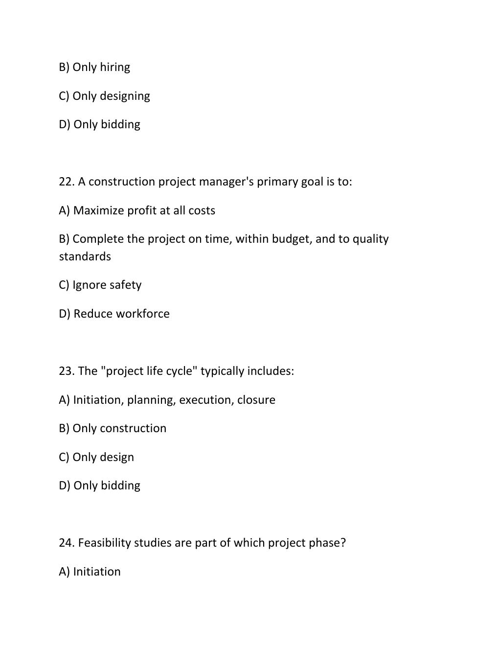 Preview page 8 of ENGV 380 Quiz 3 Construction Industry, Management Functions & Estimates Questions..