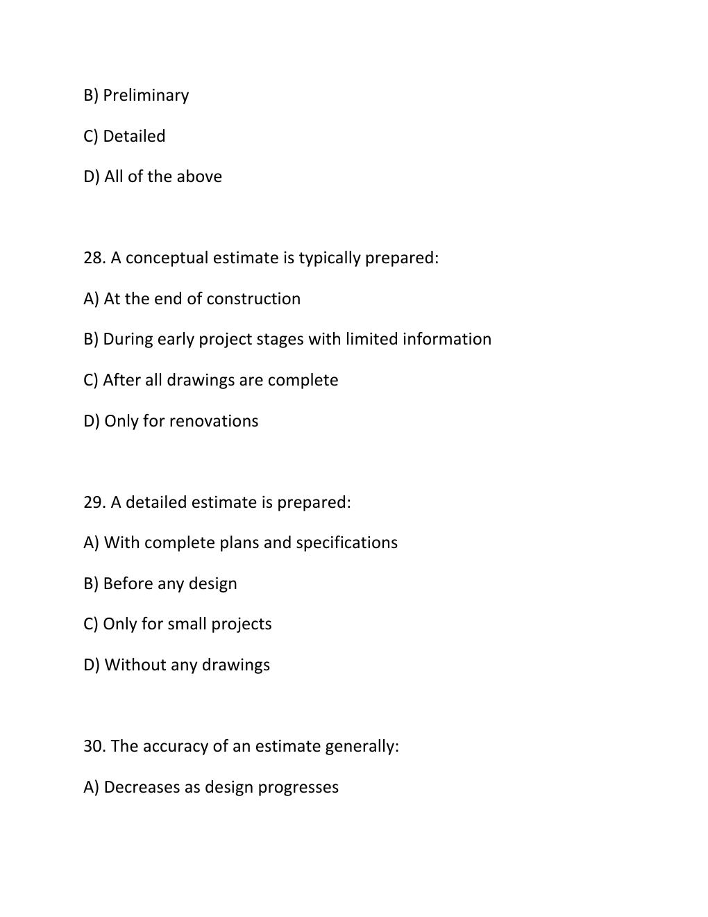 Preview page 10 of ENGV 380 Quiz 3 Construction Industry, Management Functions & Estimates Questions..