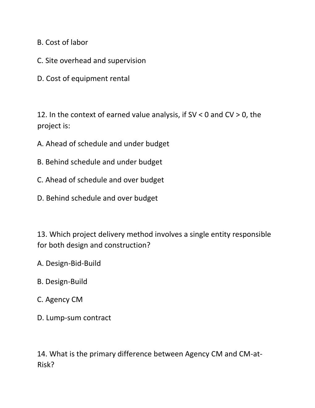 Preview page 5 of ENGV 380 Quiz 5 Estimating Building Projects & Construction Contract Administration