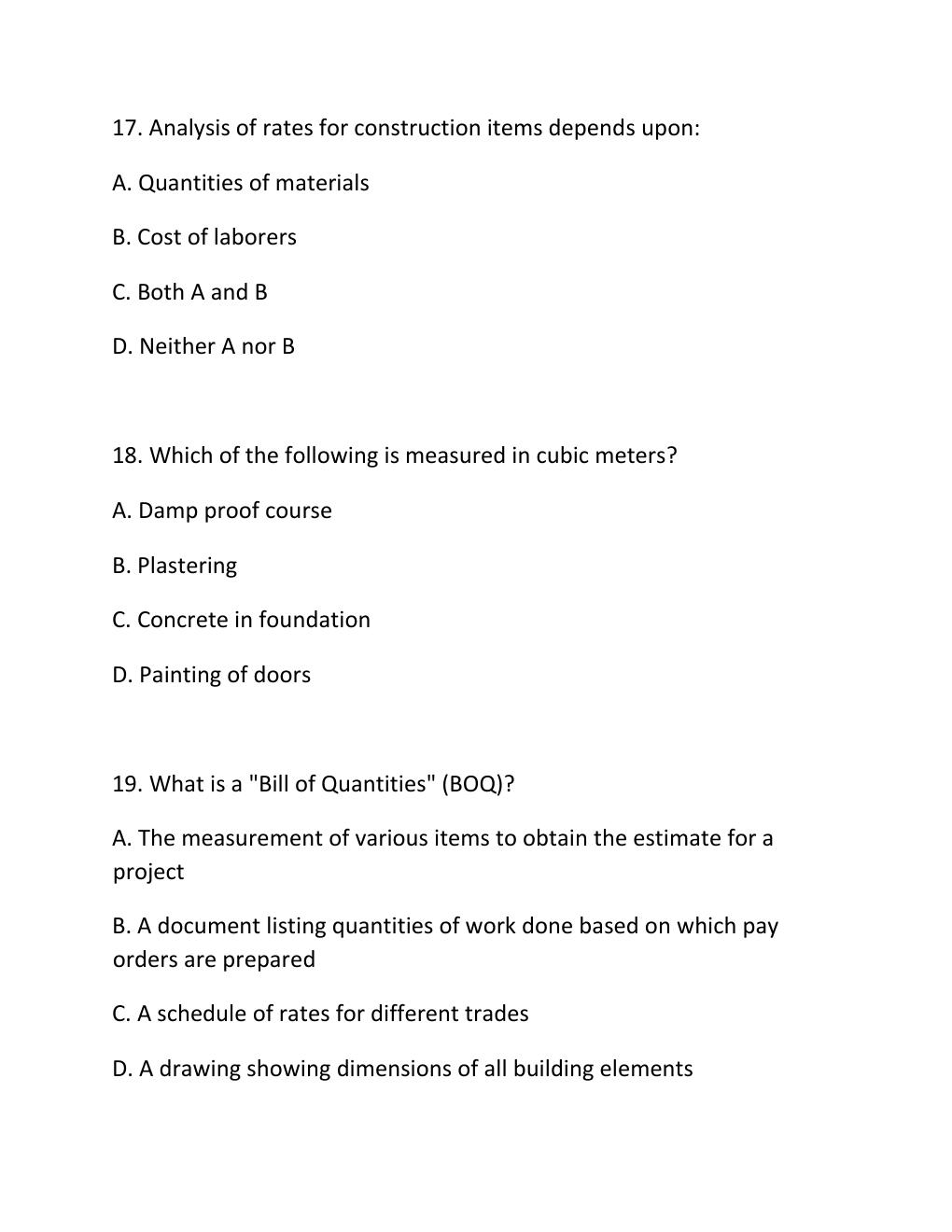 Preview page 7 of ENGV 380 Quiz 5 Estimating Building Projects & Construction Contract Administration