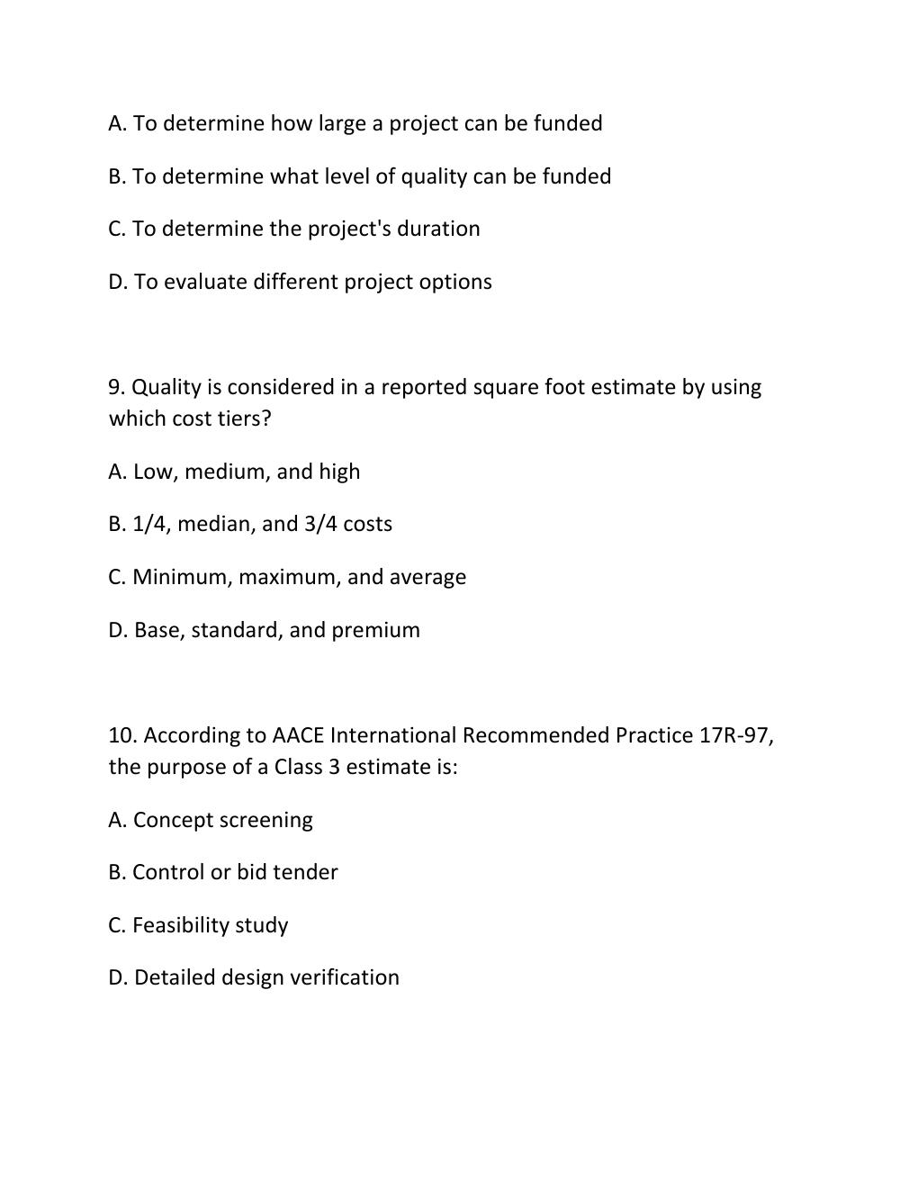 Preview page 4 of ENGV 380 Quiz 7 Estimates, Construction Contract Administration & Machine Power