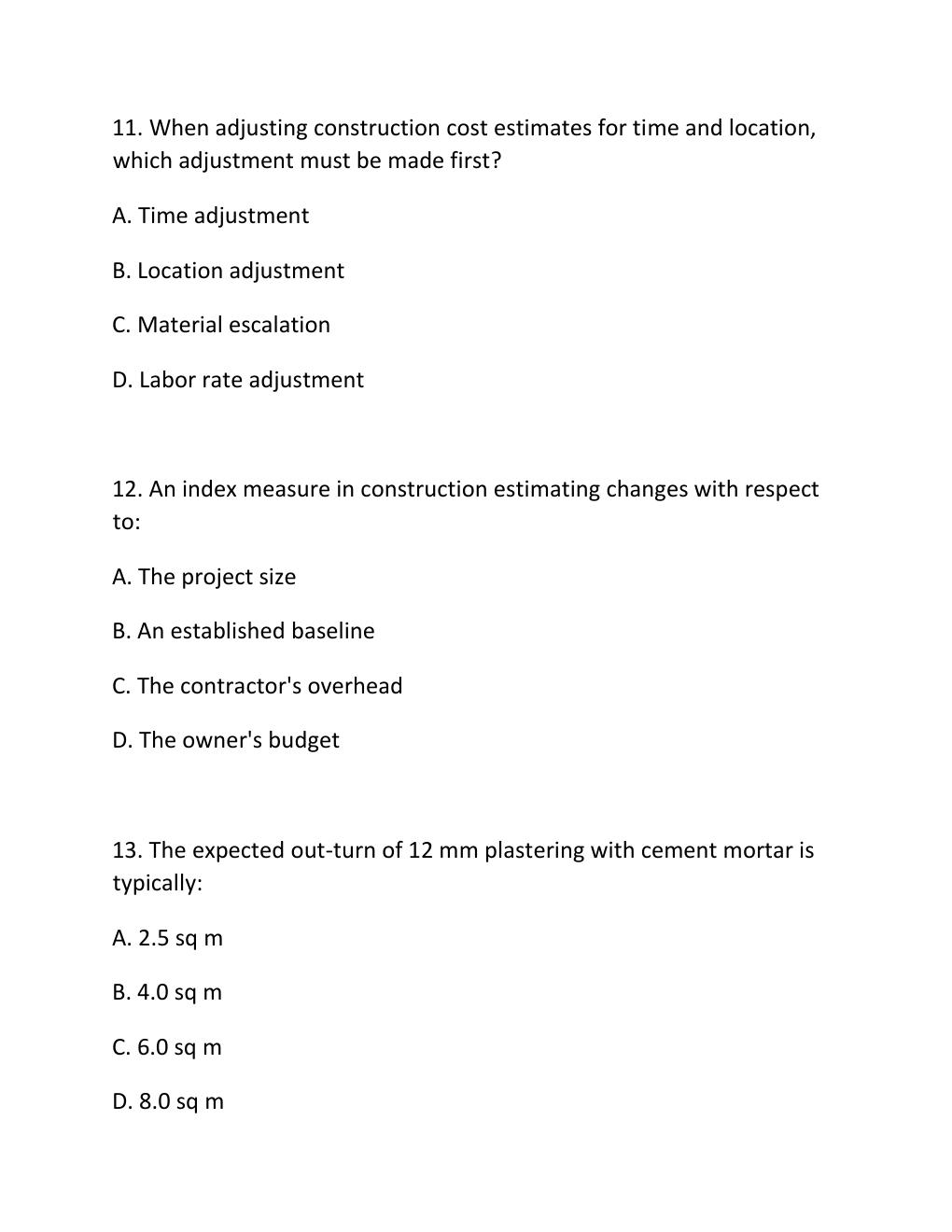 Preview page 5 of ENGV 380 Quiz 7 Estimates, Construction Contract Administration & Machine Power