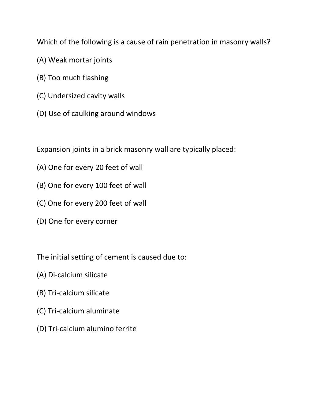 Preview page 5 of ENGV 380 Quiz 8 Building Materials & Construction Methods Questions & Correct Answers...