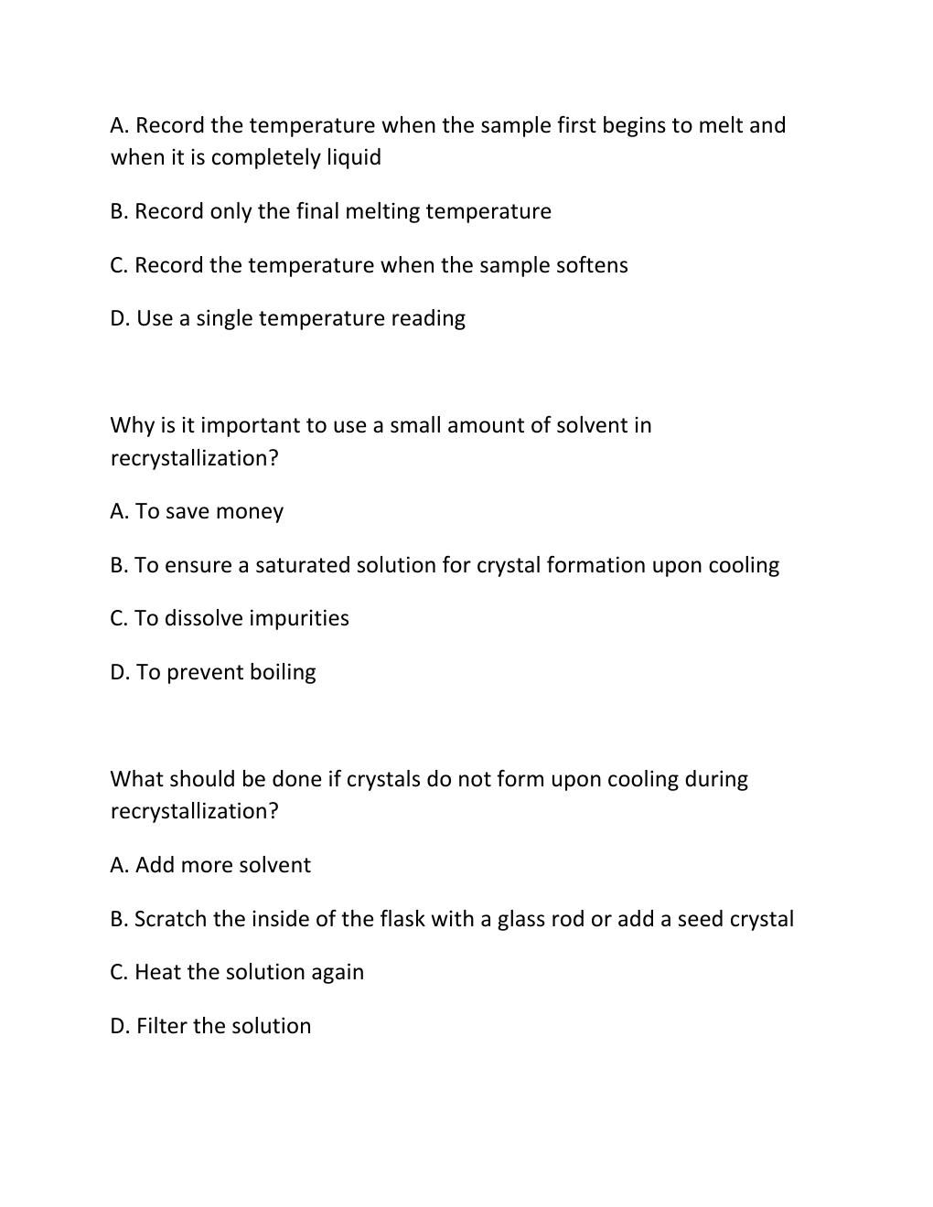 LSU CHEM 2364 Lab Quizzes 1 13 Complete Questions and Correct Answer ...