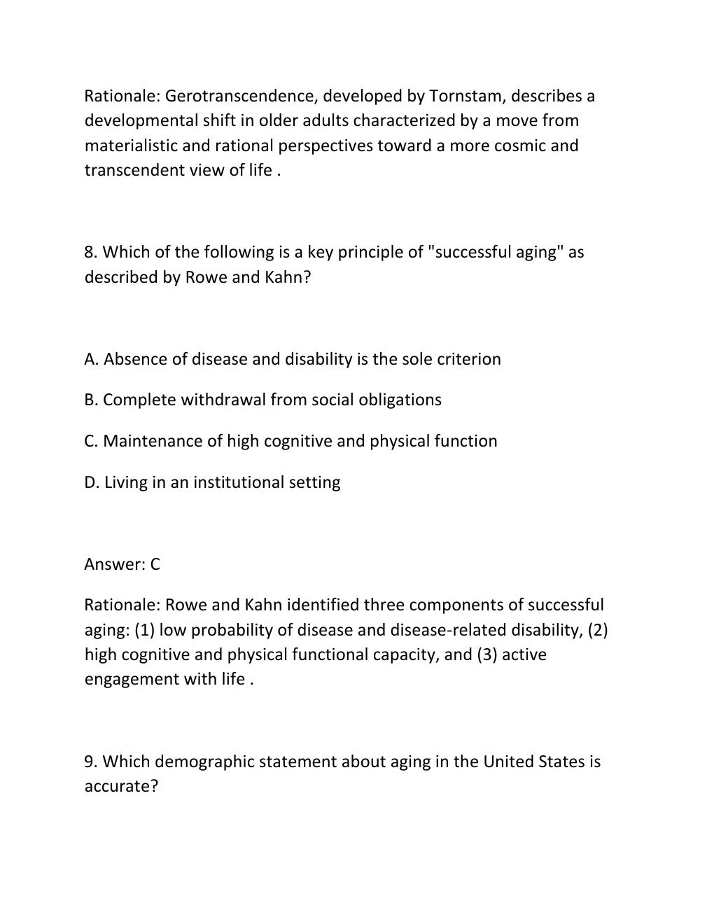 Preview page 6 of Jersey College NUR202 Geriatric Nursing Midterm Exam 75 Practice Questions