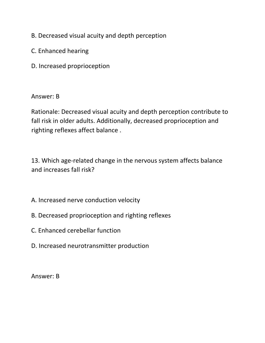Preview page 9 of Jersey College NUR202 Geriatric Nursing Midterm Exam 75 Practice Questions