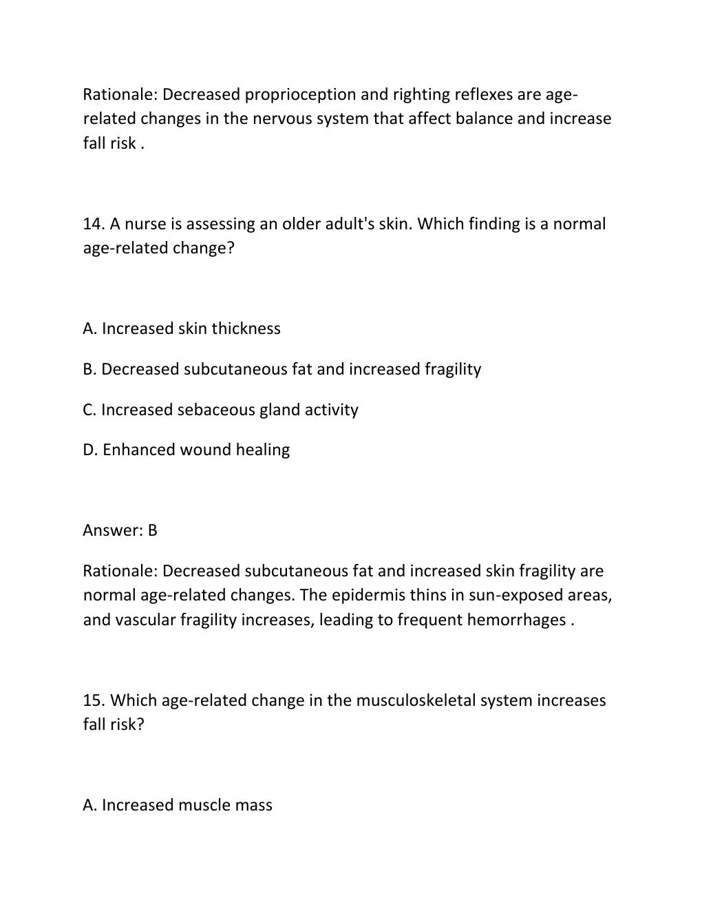 Preview page 10 of Jersey College NUR202 Geriatric Nursing Midterm Exam 75 Practice Questions