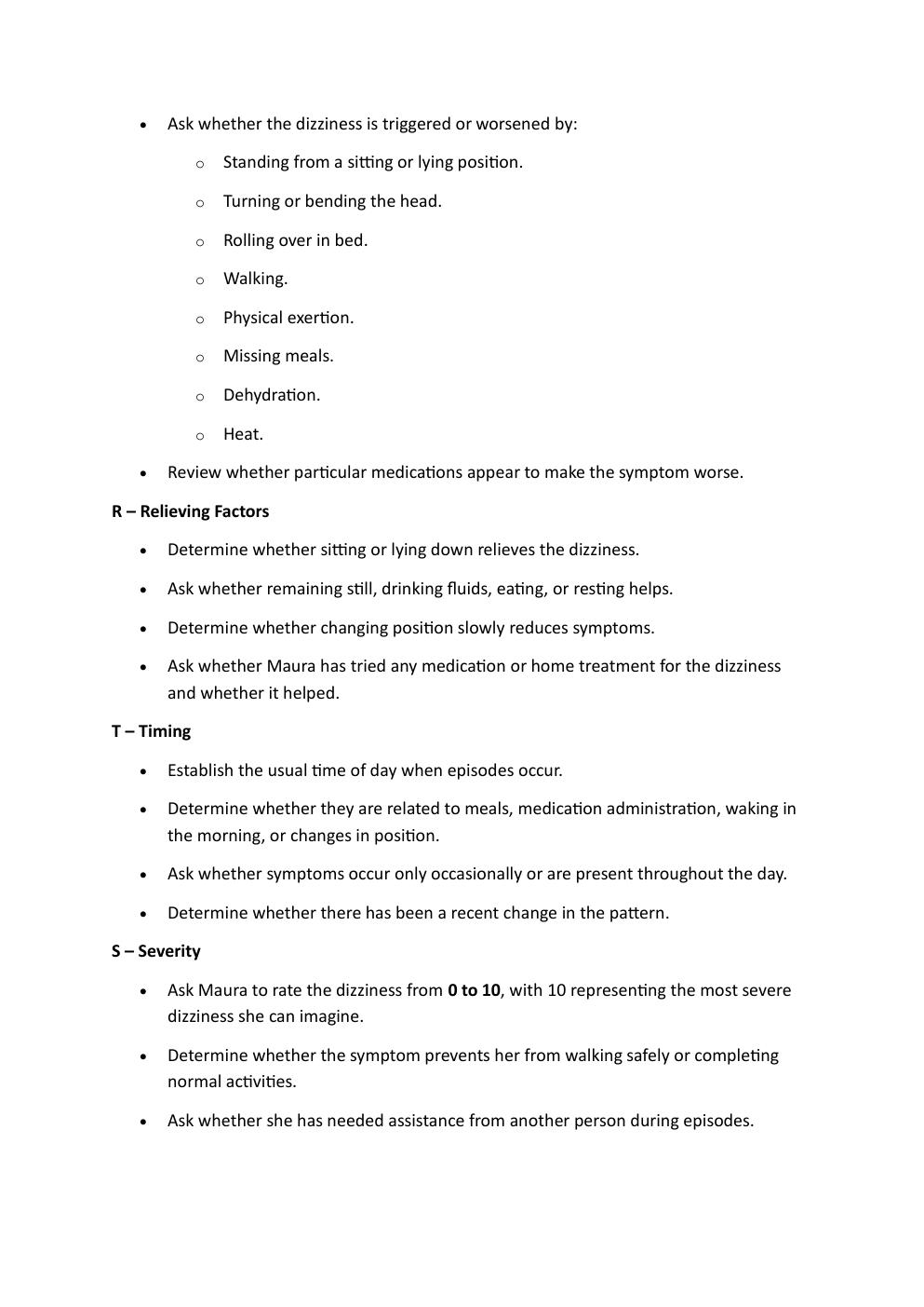 Preview page 5 of Comprehensive IHuman Case  Study. 68-year-old, Maura Smith.  Reason for encounter: Dizziness.   With a Soap Note.   Grad
