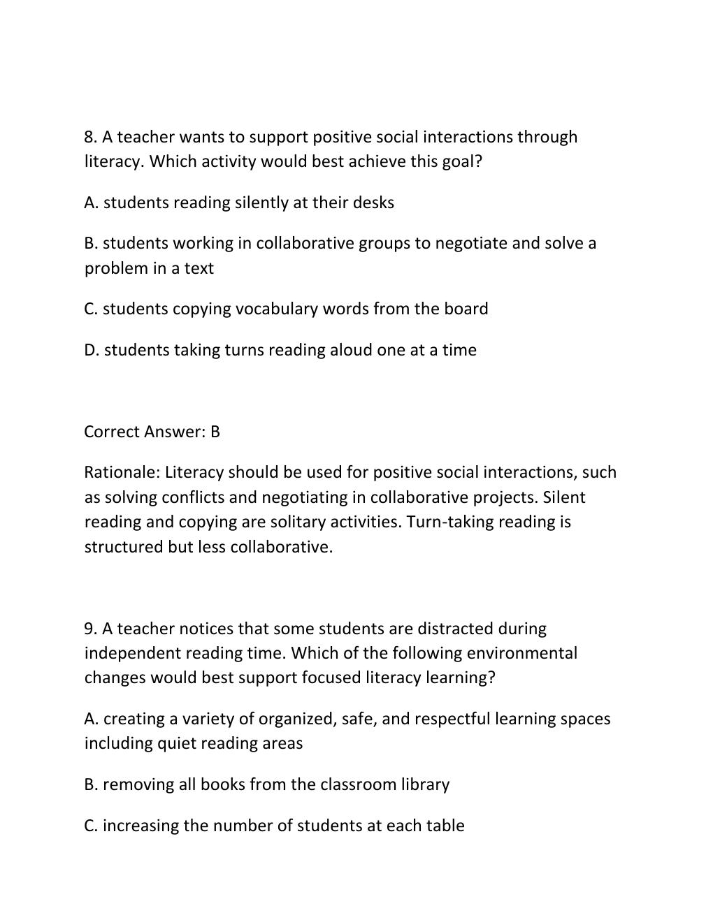 Preview page 6 of MTTC Test (Lower Elementary Test 118) – Complete Practice Test Bank TABLE OF CONTENTS.