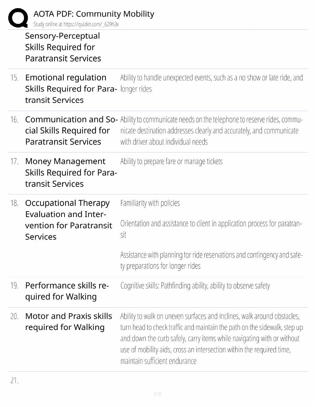 Preview page 3 of AOTA Community Mobility Study Guide / OT Practice PDF Exam Prep / Score 100% / 2025 Update