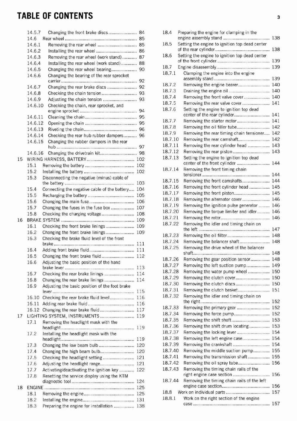 Preview page 5 of KTM 2015 - 1050 Adventure - Service Workshop Repair Manual