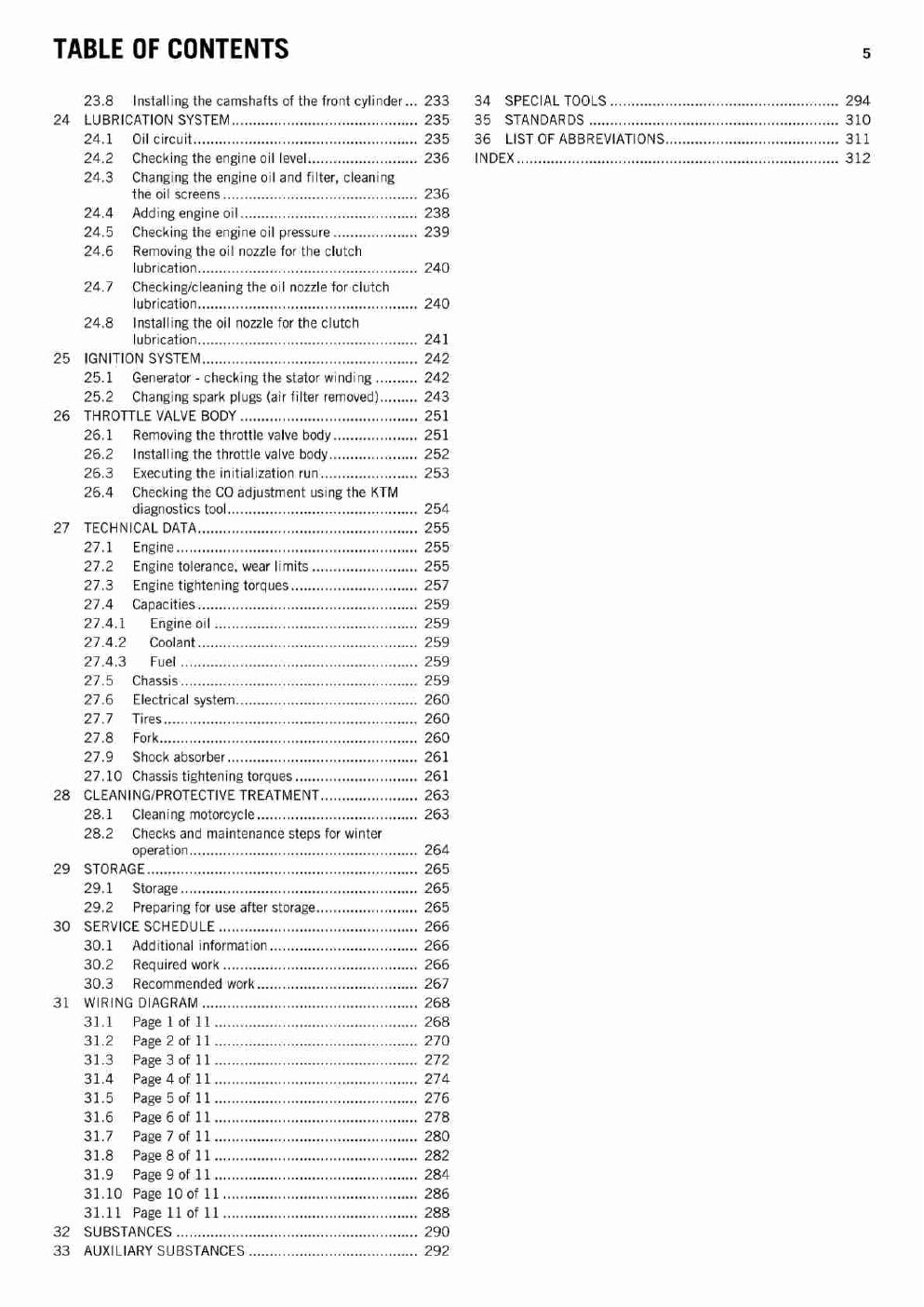 Preview page 7 of KTM 2015 - 1050 Adventure - Service Workshop Repair Manual