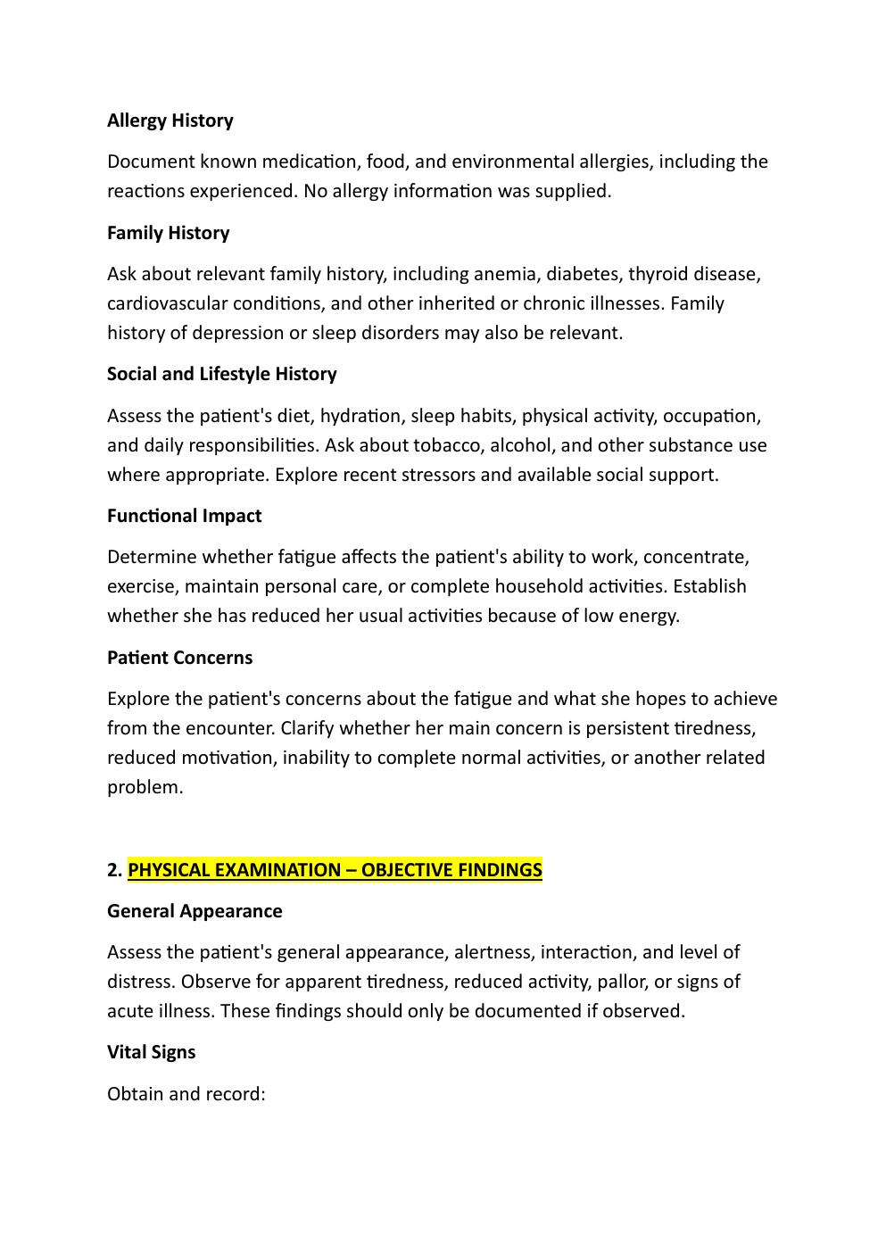 Preview page 4 of Ihuman case study. Mariya Rivera,  27-year-old. Reason for  encounter: Fatigue and  Listlessness. Exam study guide.  Wit