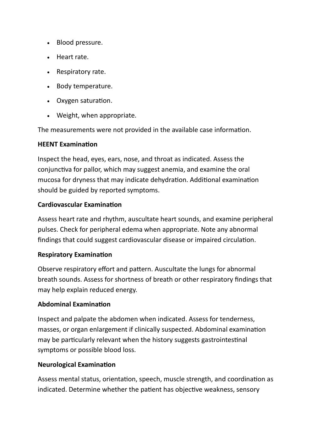 Preview page 5 of Ihuman case study. Mariya Rivera,  27-year-old. Reason for  encounter: Fatigue and  Listlessness. Exam study guide.  Wit