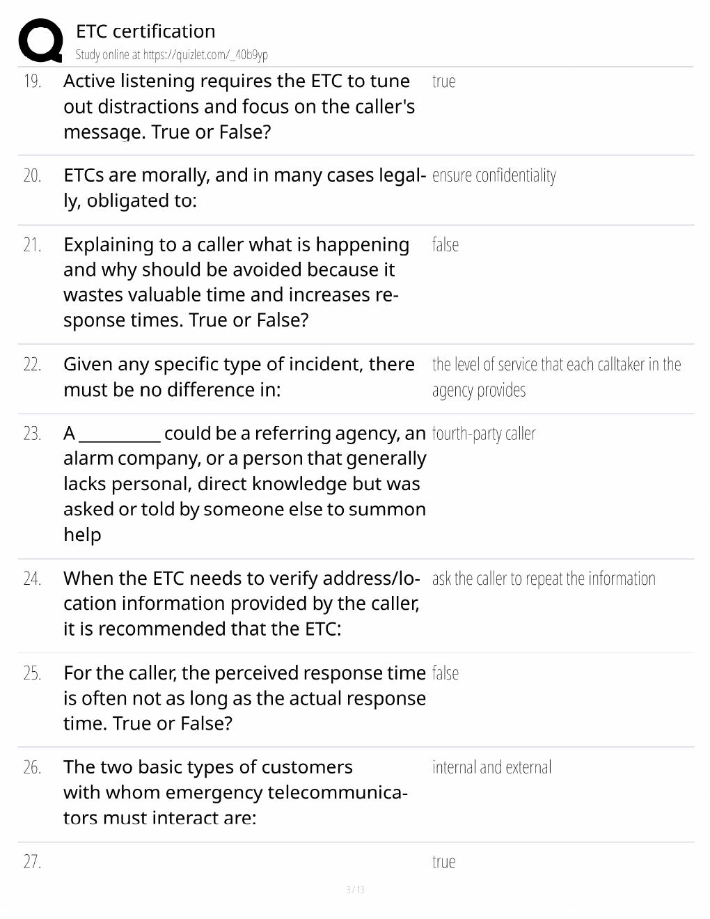 Preview page 3 of ETC Certification Study Guide / Exam Prep / Score 100% / 2025 Update