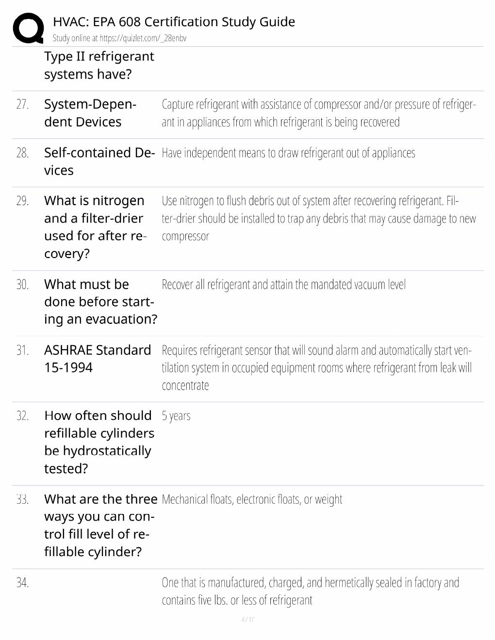 Preview page 4 of EPA 608 Study Guide / HVAC Certification Exam Prep / Score 100% / 2025 Update