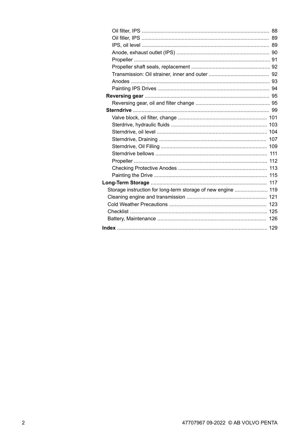 Preview page 4 of Volvo Penta - D4 D6 - Service & Maintenance Manual