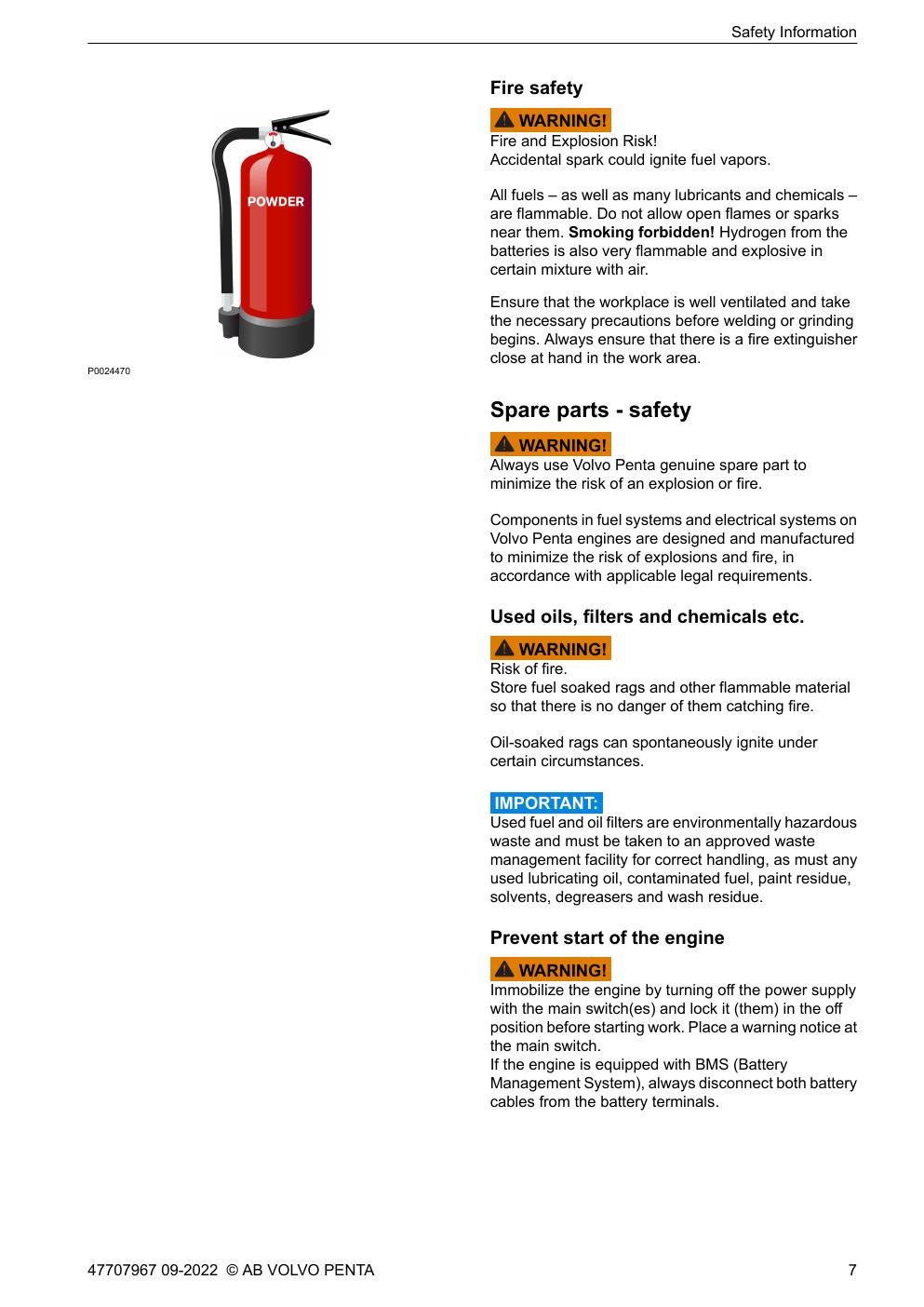 Preview page 9 of Volvo Penta - D4 D6 - Service & Maintenance Manual