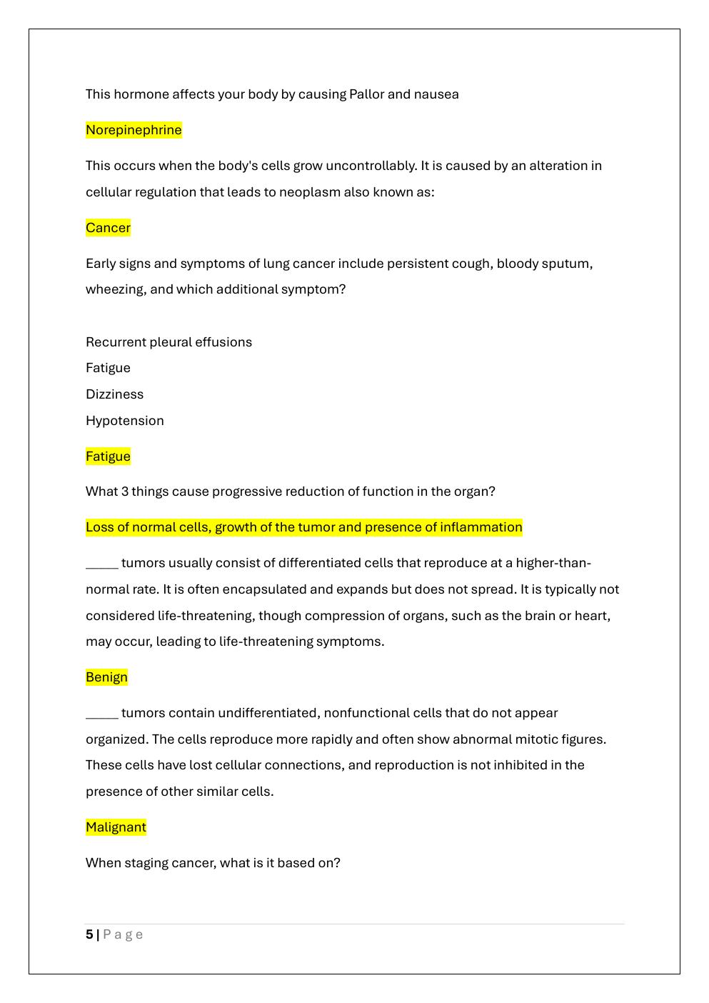 Preview page 5 of NR 283 Exam 1-Pathophysiology Week 1