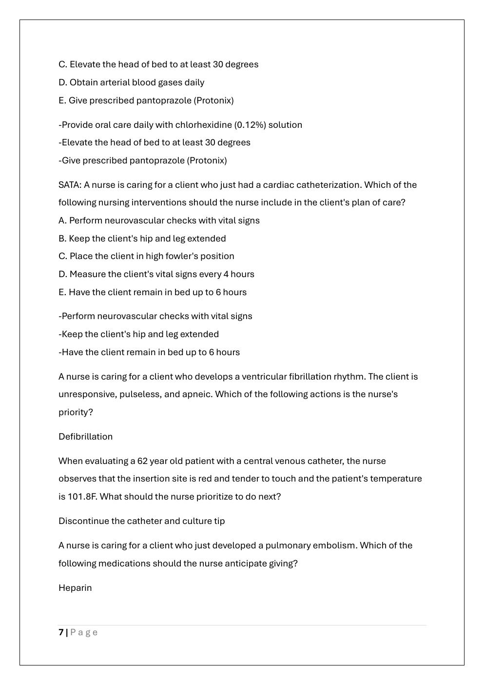 Preview page 7 of N480/NURS 480 Advanced Medical-Surgical  Nursing Final exam
