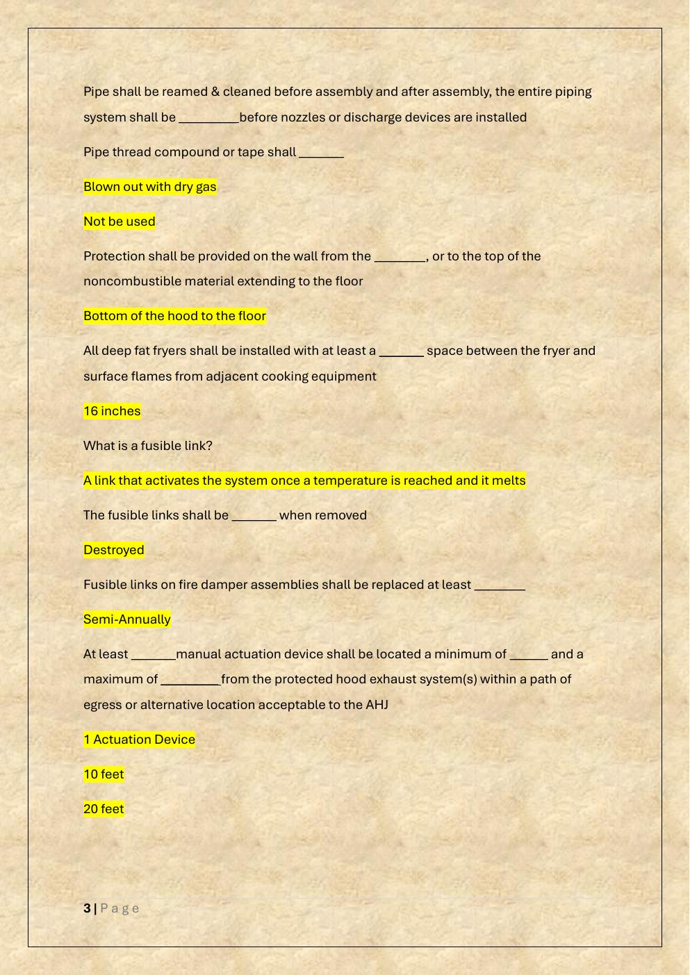 Preview page 3 of TFM03 TX CLASS K (NFPA 17A & NFPA 96) exam
