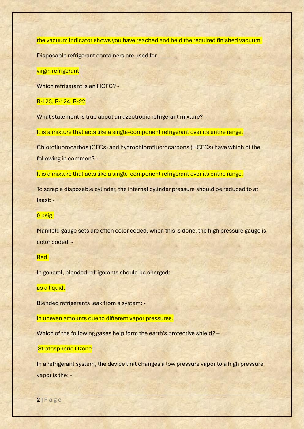 Preview page 2 of EPA 608 /EPA  608 Universal Exam /EPA 608  Certification Test Prep /EPA 608 SKILLCAT Exam