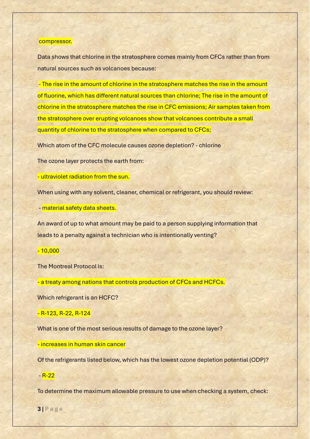 Preview page 3 of EPA 608 /EPA  608 Universal Exam /EPA 608  Certification Test Prep /EPA 608 SKILLCAT Exam