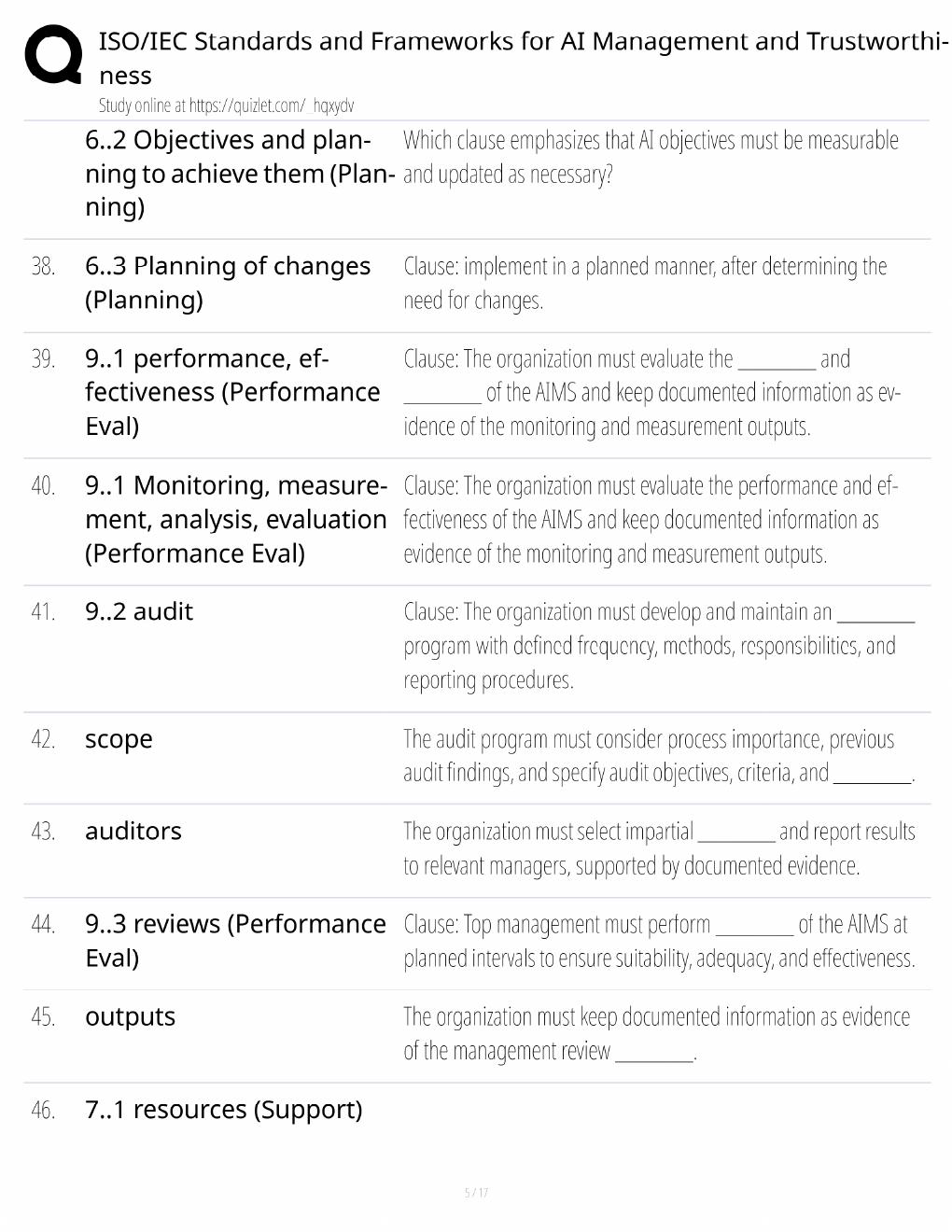 Preview page 5 of ISO/IEC AI Standards Study Guide / AI Management & Trustworthiness / Score 100% / 2025 Update / Exam Prep